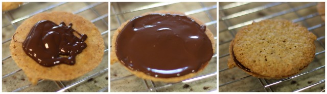 havreflarn med choklad: chocolate application